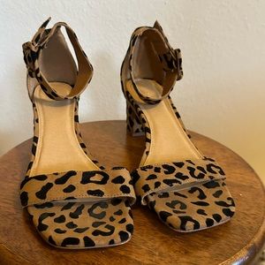 UO - Leopard block heels.